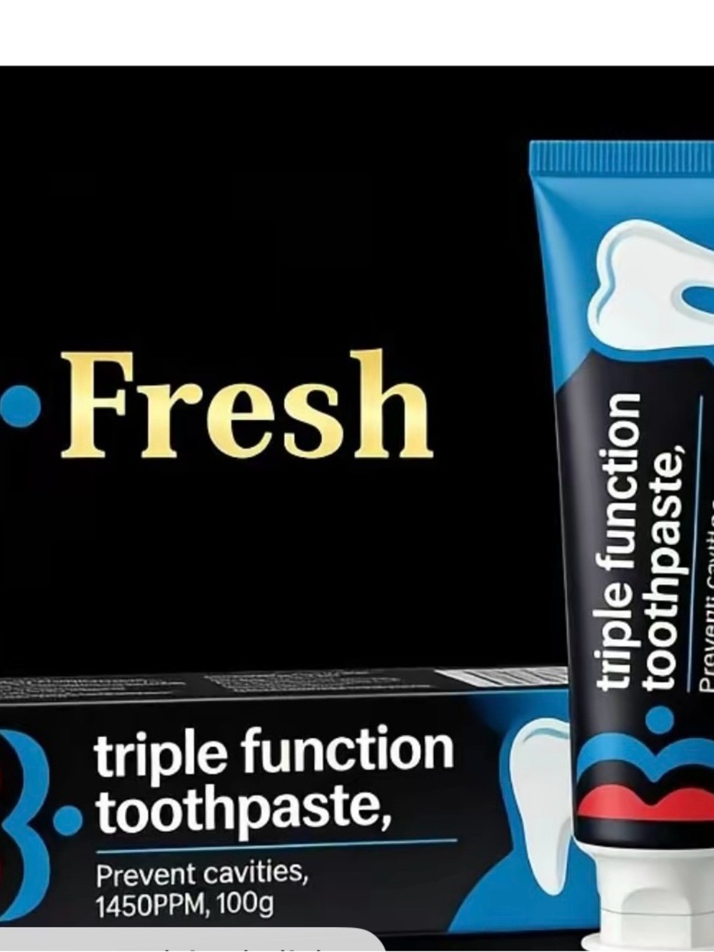Fresh Triple Function Toothpaste - Blue